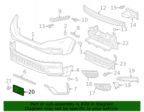 Площадка номерного знака передняя Honda CRV 20-22