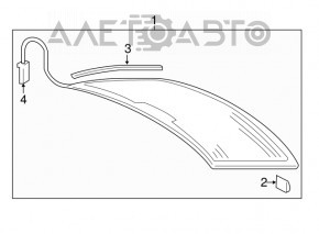 Стекло заднее Audi A3 8V 15-20 4d, без тонировки, подогрев, оторваны пины подогрева, сломана фишка