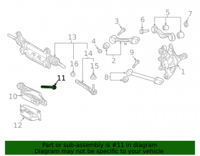 Болт крепления задней балки 2шт Toyota Prius 30 10-15 122мм