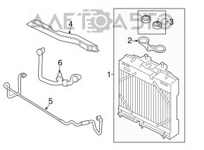 Conductă de răcire a radiatorului cu ulei BMW 5 F10 11-16 către radiatorul principal