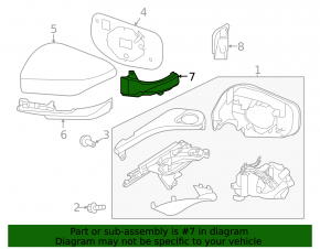 Поворотник зеркала левый Subaru WRX 22-26