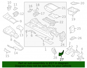 Накладка центральной консоли задняя Porsche Cayenne 958 11-17 черная, с прикуривателями