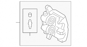 Суппорт в сборе передний правый Ford Mustang mk6 15-23 2 поршня