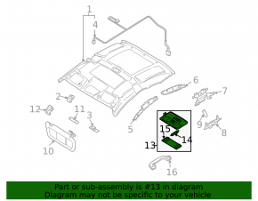 Плафон освещения центральный Mazda3 03-09