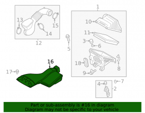 Воздухоприемник Hyundai Sonata 11-14 2.0