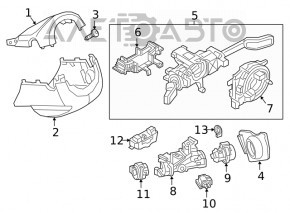 Модуль блокировки руля VW Jetta 19-26