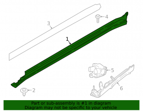 Порог правый BMW X7 G07 19-26