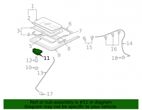 Мотор люка Mitsubishi Outlander 14-22