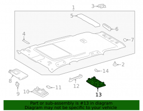 Плафон освещения задний Toyota Rav4 20-21 серый