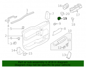 Кнопка блокировки двери передней левой Ford Edge 19-24 черн с хромом