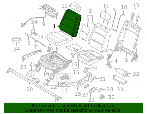 Водительское сидение Ford Flex 13-19 с airbag, электро, кожа беж