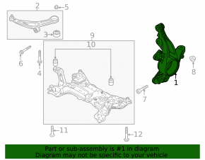 Цапфа со ступицей передняя правая Ford Escape MK4 20-26 AWD