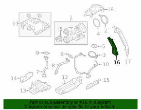 Защита выпускного коллектора BMW X5 F15 14-18 4.4T нижняя правая