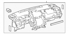 Торпедо передняя панель с AIRBAG Toyota Camry v55 15-17 usa белая строчка