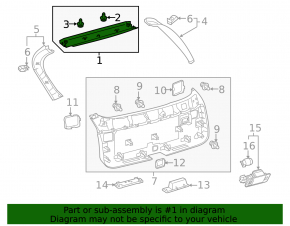Обшивка двери багажника верхняя Lexus RX350 RX450h 16-22 черная