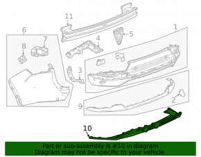 Ornament buză inferioară bară spate Chevrolet Equinox EV 24-26