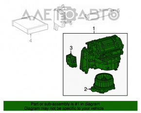Корпус печки голый Lexus RX350 10-15