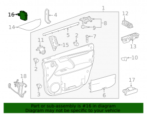 Компьютер двери передней правой Lexus RX350 RX450h 16-22