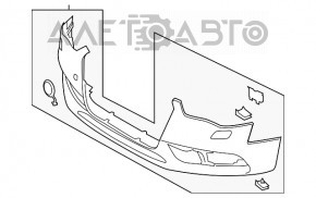 Бампер передний голый Audi A4 B8 13-16 рест S-line