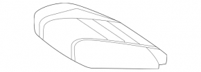Pernă banchetă spate dreapta, rândul 2, Mercedes W167 GLE 350 450 20-23, piele maro, pentru rândul 3