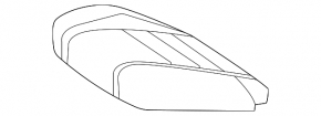 Pernă banchetă spate dreapta, rândul 2, Mercedes W167 GLE 350 450 20-23, piele maro, pentru rândul 3