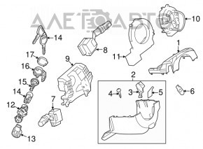 Обрамление рулевой колонки верхнее Mazda3 MPS 09-13