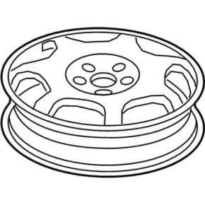 Запасное колесо докатка Ford Edge 19-21 R17 155/70