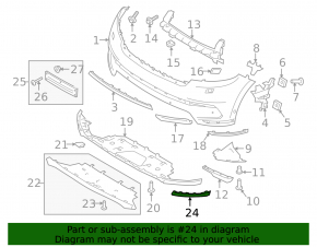Bara de protecție față dreapta pentru Land Rover Range Rover Velar 18-23