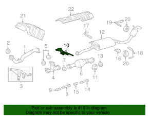 Кронштейн центральной трубы Lexus RX350 10-15