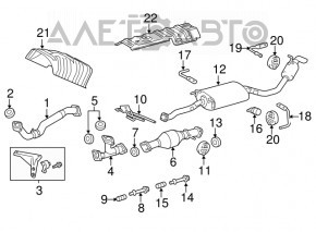 Кронштейн центральной трубы Lexus RX350 10-15