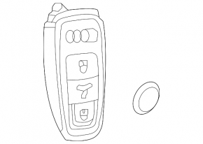 Ключ smart Audi Q8 e-tron 19-23 4 кнопки, потерт