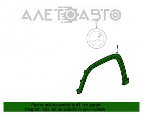 Ornamente arc aripă dreapta față Jeep Compass 17-26, uzate