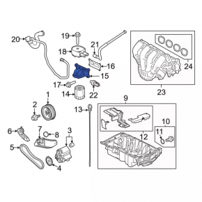 Корпус масляного фильтра Ford Transit Connect MK2 13-18 2.5