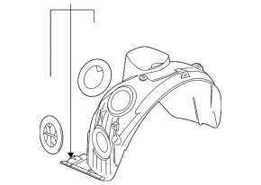 Подкрылок передний правый Mini Cooper R56 R58 07-15 под R15