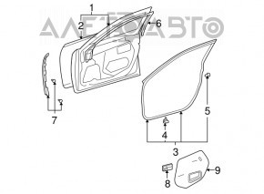 Ușa goală din față dreapta pentru Lexus ES350 07-12