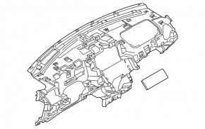 Торпедо передняя панель с AIRBAG Lincoln MKZ 13-20