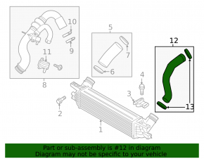 Патрубок на интеркулер левый Ford Mustang mk6 15-23 2.3T