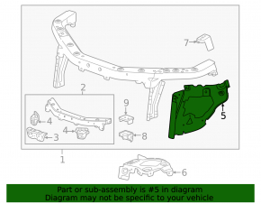 Окуляр фары левый Chevrolet Equinox 10-17