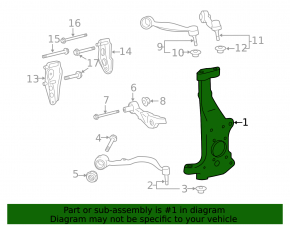 Capacul frontal stânga pentru Lexus LS460 07-12 rwd