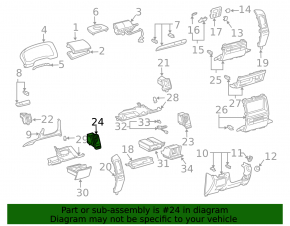 Conductă de aer centrală stânga pentru Lexus GX470 03-09, neagră