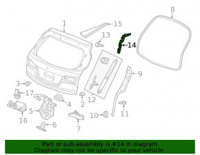 Петля двери багажника левая Acura MDX 14-20