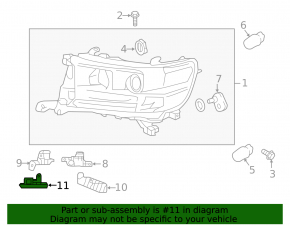 Крепление правой фары нижнее левое Toyota Land Cruiser 16-21 рест