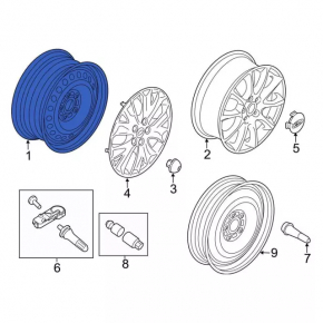 Запасное колесо докатка Ford Focus mk3 11-18 R16 215/55