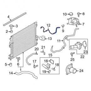 Furtun retur lichid de răcire Ford Edge 18-24 2.0T