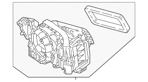 Корпус печки вентиляция Audi E-Tron 19-23