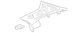 Ornamente montan spate dreapta sus, negru, pentru Mercedes Clasa A V177 19-22