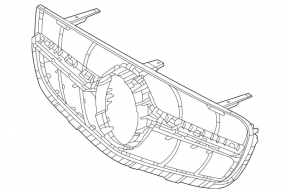 Решетка радиатора grill в сборе Mercedes GLC 63 18-21 под камеру, AMG pkg