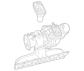 Ansamblu turbocompresor cu galerie evacuare Mercedes X167 GLS 450 24-26