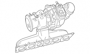 Ansamblu turbocompresor cu galerie evacuare Mercedes X167 GLS 450 24-26