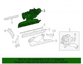 Ansamblu turbocompresor cu galerie evacuare Mercedes X167 GLS 450 24-26